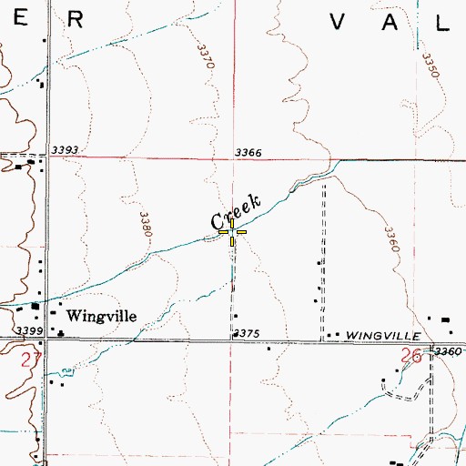 Topographic Map of Spring Creek, OR