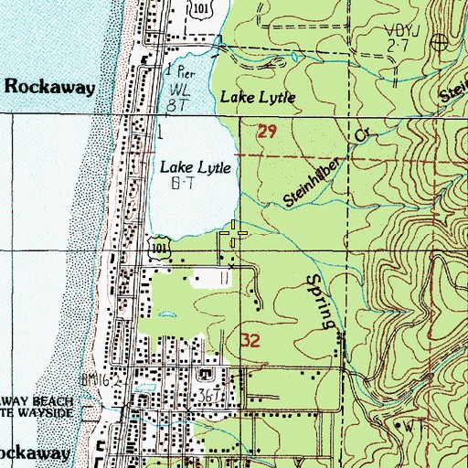 Topographic Map of Spring Creek, OR