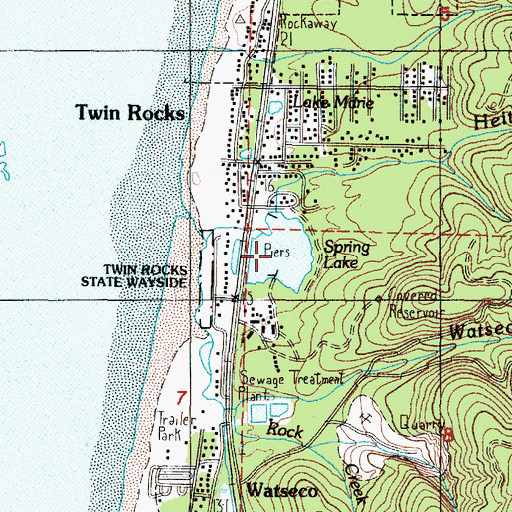 Topographic Map of Spring Lake, OR