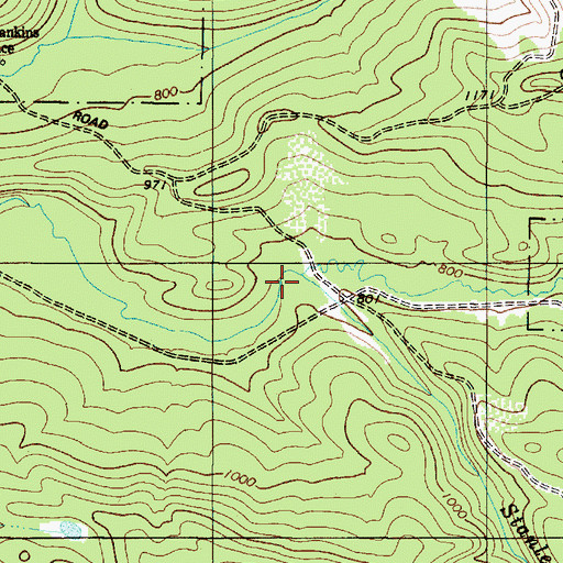Topographic Map of Stanley Creek, OR