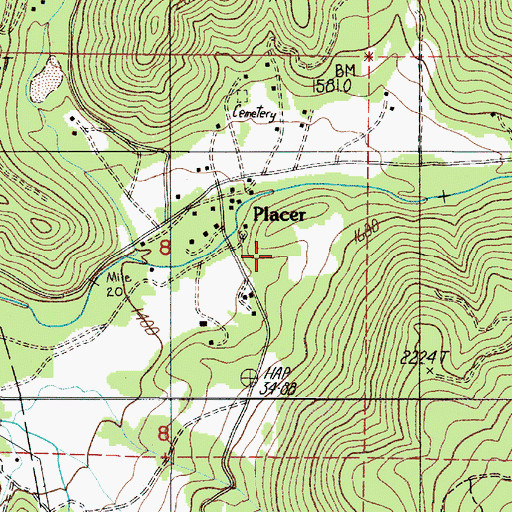 Topographic Map of Star Mine, OR