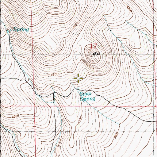 Topographic Map of Statz Spring, OR