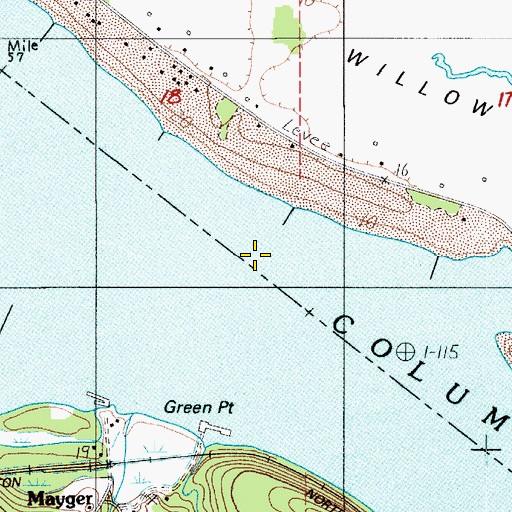 Topographic Map of Stella Range, OR