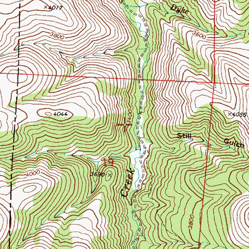 Topographic Map of Still Gulch, OR