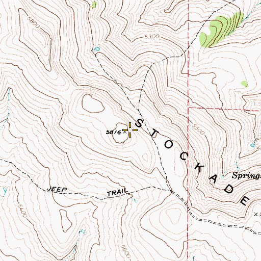 Topographic Map of Stockade Mountain, OR