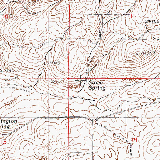 Topographic Map of Stove Spring, OR