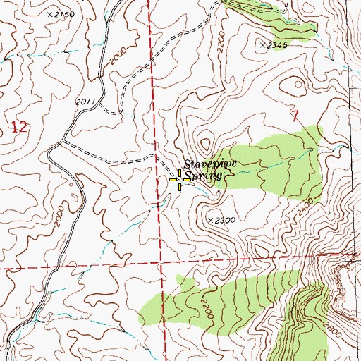 Topographic Map of Stovepipe Spring, OR