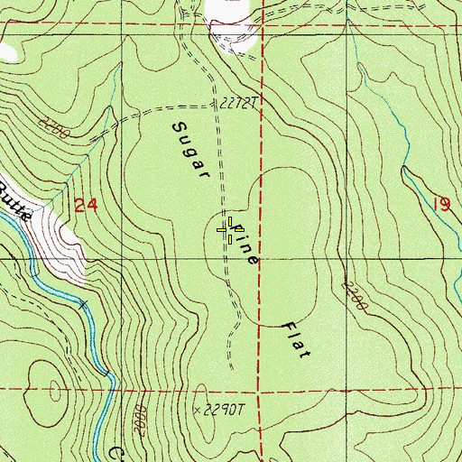 Topographic Map of Sugar Pine Flat, OR