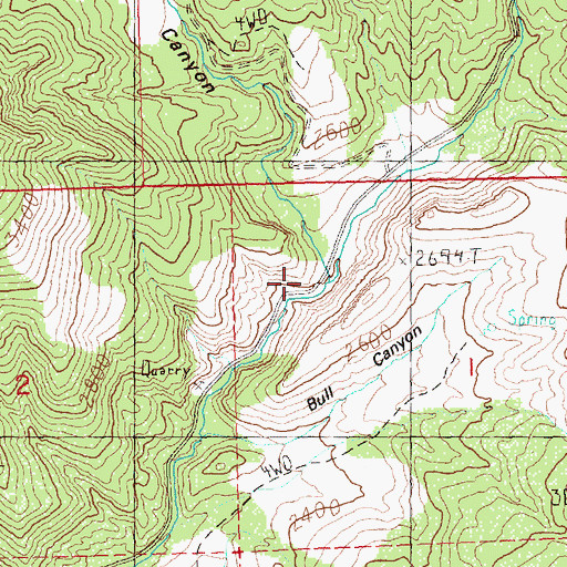 Topographic Map of Sugarloaf Canyon, OR