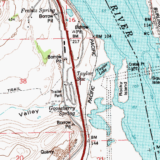 Topographic Map of Taylor Spring, OR