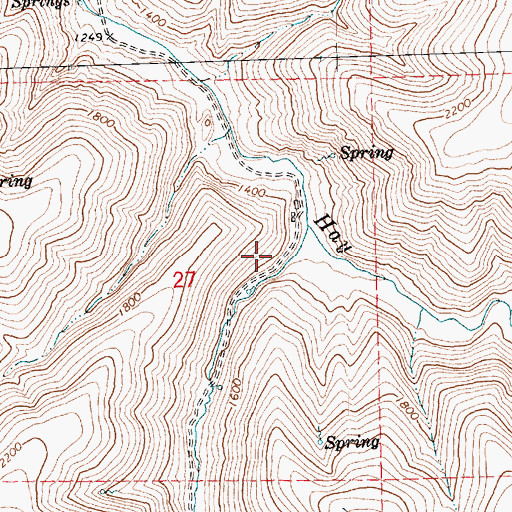 Topographic Map of Tenmile Canyon, OR
