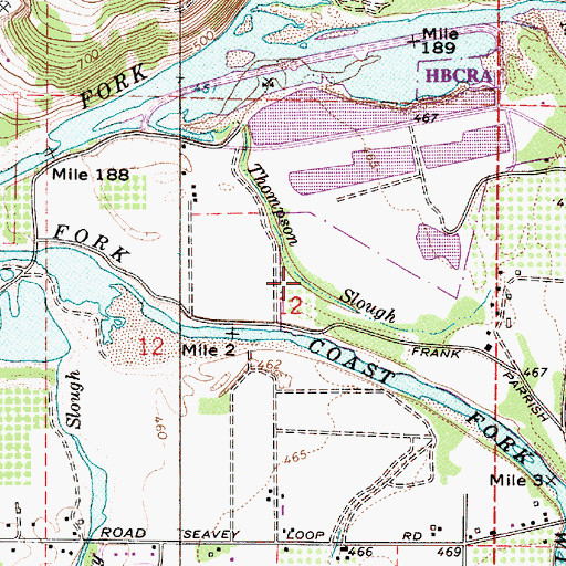 Topographic Map of Thompson Slough, OR