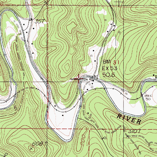 Topographic Map of Thornton Creek, OR