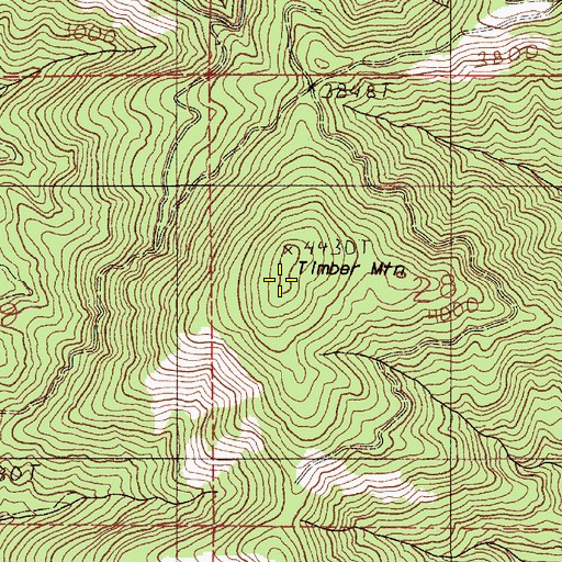Topographic Map of Timber Mountain, OR