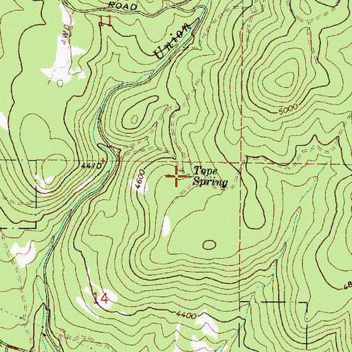 Topographic Map of Tope Spring, OR
