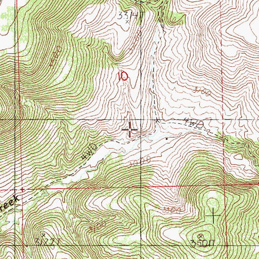 Topographic Map of Trail Hollow, OR