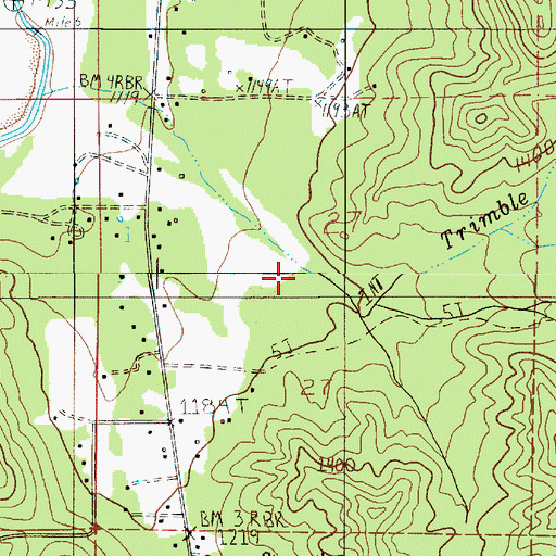 Topographic Map of Trimble Creek, OR