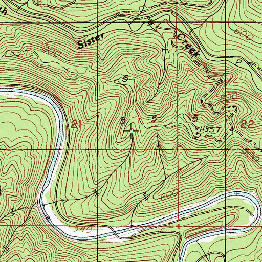 Topographic Map of Twin Sisters Trail, OR