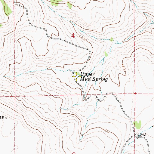 Topographic Map of Upper Mud Spring, OR