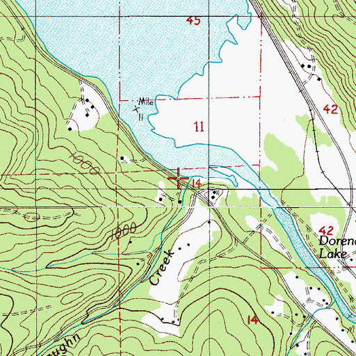 Topographic Map of Vaughn Creek, OR