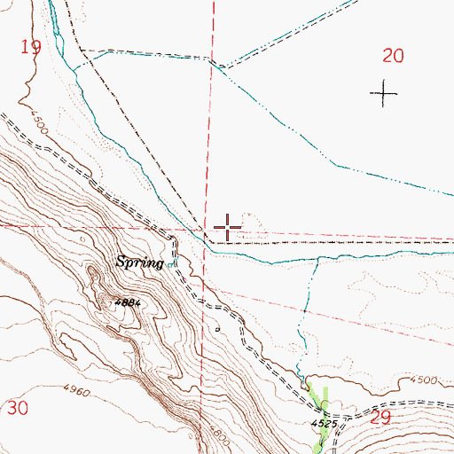 Topographic Map of Warner Valley, OR