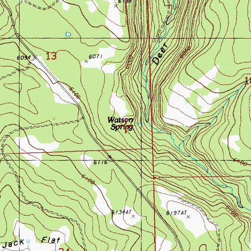 Topographic Map of Watson Spring, OR