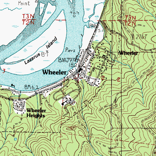 Topographic Map of Wheeler, OR