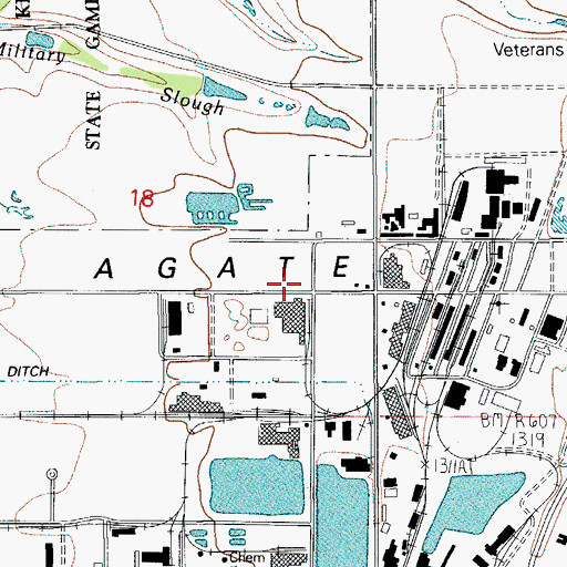 Topographic Map of White City, OR