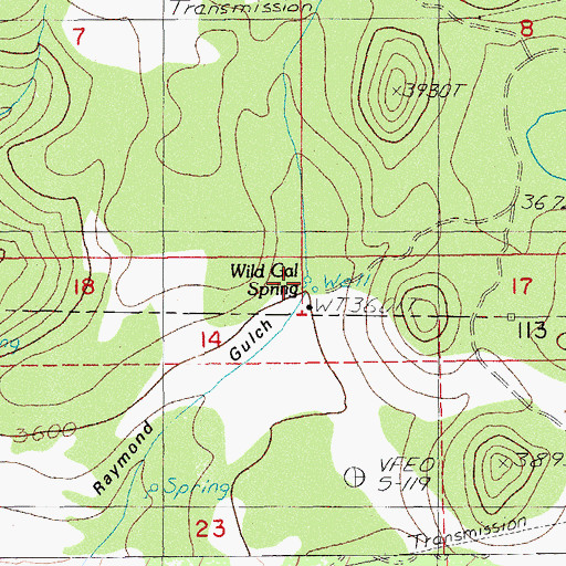 Topographic Map of Wild Gal Spring, OR