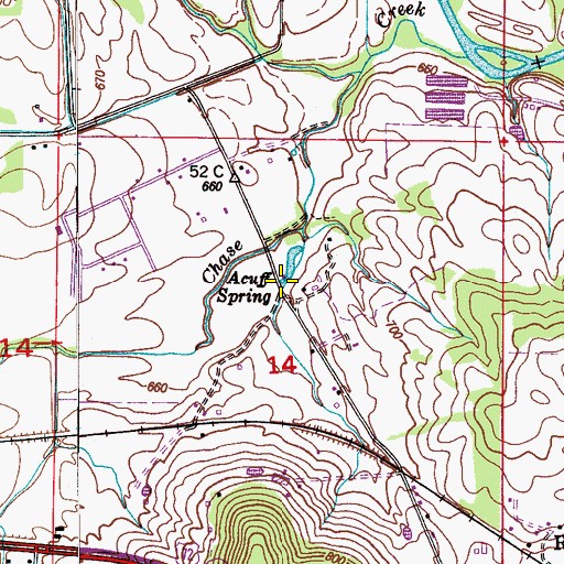 Topographic Map of Acuff Spring, AL