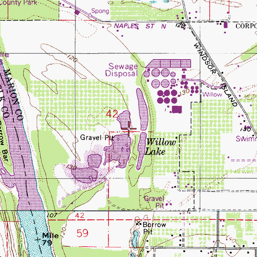 Topographic Map of Willow Lake, OR