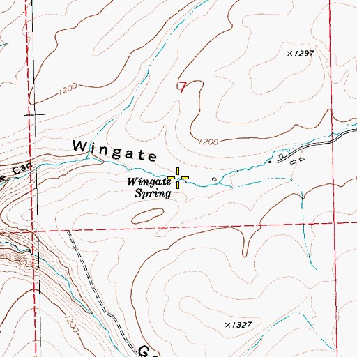 Topographic Map of Wingate Spring, OR
