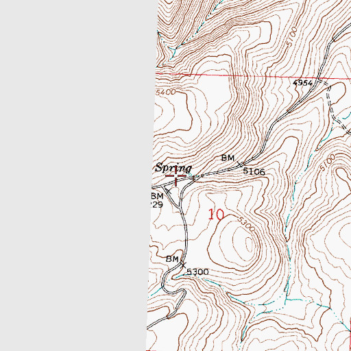 Topographic Map of Y Spring, OR