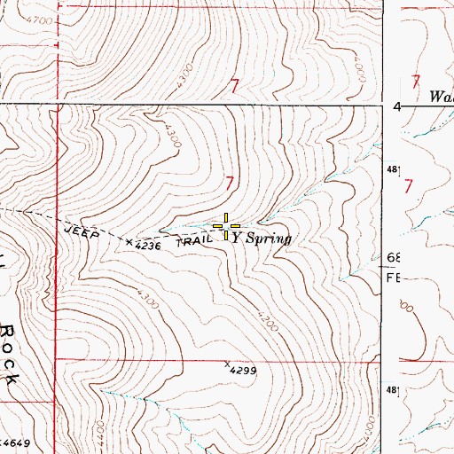 Topographic Map of Y Spring, OR