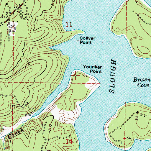 Topographic Map of Younker Point, OR