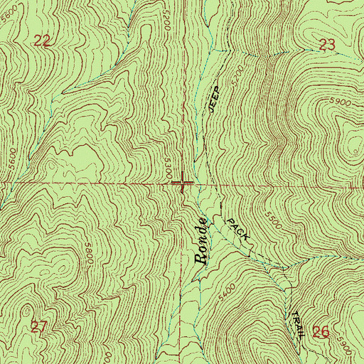 Topographic Map of Friday Creek, OR