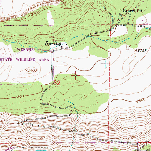 Topographic Map of Bartlett Bench, OR