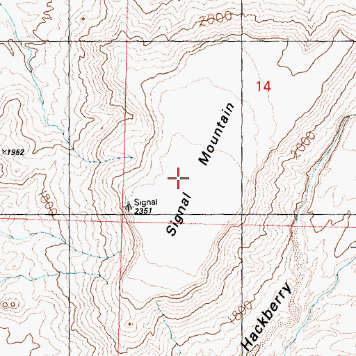 Topographic Map of Signal Mountain, AZ