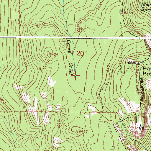 Topographic Map of Fool Hen Spring, OR