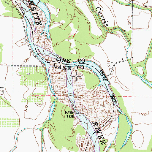 Topographic Map of Horseshoe Bar, OR
