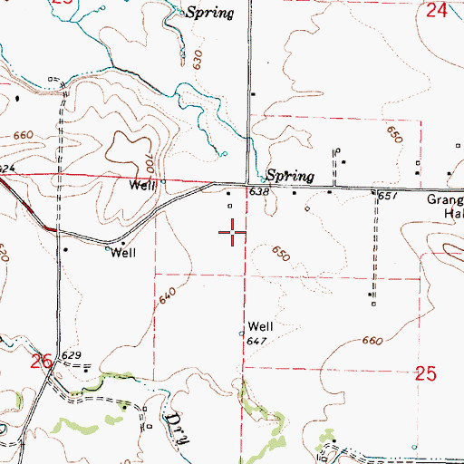 Topographic Map of Swartz Spring, OR