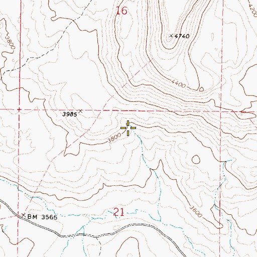 Topographic Map of Summit Spring, OR
