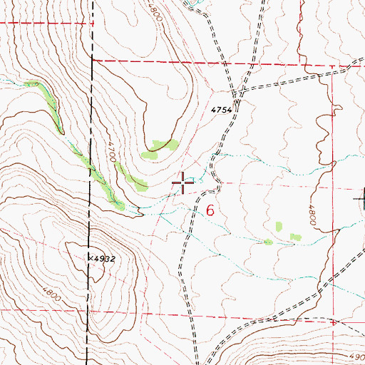 Topographic Map of B V Reservoir, OR