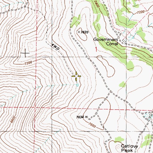 Topographic Map of Deer Spring, OR
