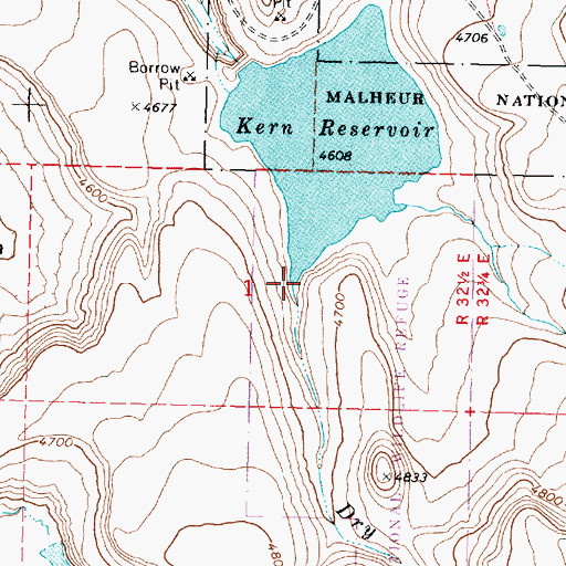 Topographic Map of Webb Canyon, OR