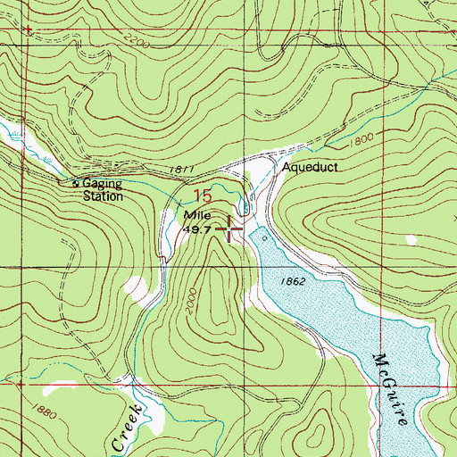 Topographic Map of McGuire Dam, OR