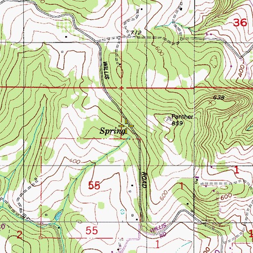 Topographic Map of McCall Spring, OR