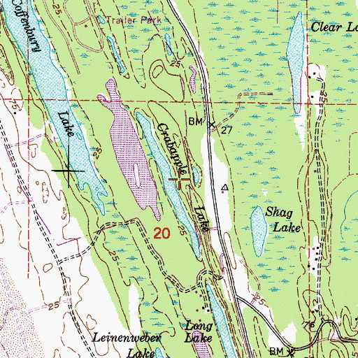 Topographic Map of Creep and Crawl Lake, OR