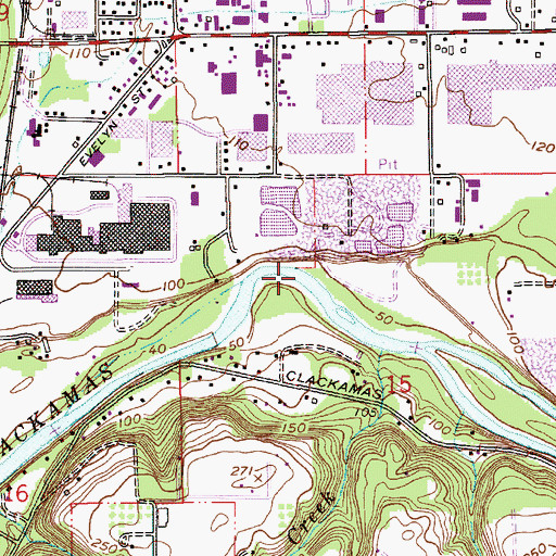 Topographic Map of Lithgow Creek, OR