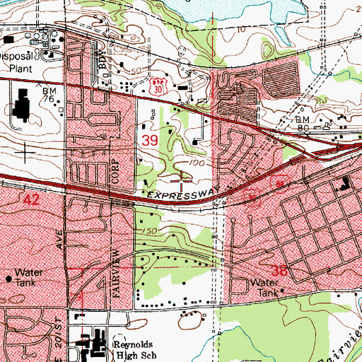 Topographic Map of Osburn Creek, OR